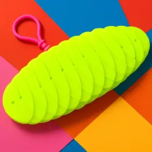 Flexible plastic worm fidget toy - Foldable Design, Durable Plastic ( default, OS )