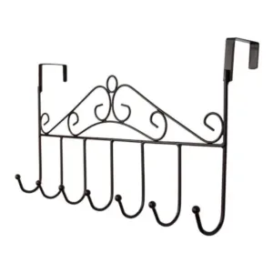 Over The Door Hanger Rack 7 Hooks Decorative Ognazier Hook Rack Stylish Door Hanger Door Hook Hangers with 7 Hooks,Metal Hanging Rack for Home Office Use ( default, Standard )