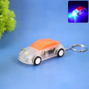 Mini car shape led keychain light flashing headlights toy key ring - Durable Plastic, Compact Mini Size ( default, OS )