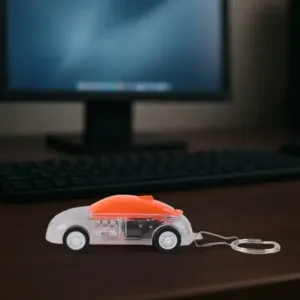 Mini car shape led keychain light flashing headlights toy key ring - Durable Plastic, Compact Mini Size ( default, OS )