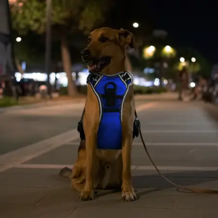 LnqAktIE5lkwLEsc63meySNs4yxBucn7bxEYLa8i.webp Light Up Dog Harness Rechargeable LED Dog Harness No Pull Lighted Dog Vest with Handle for SmallMediumLarge Dogs ( blue, L )