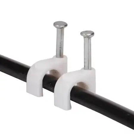 UtiYpYUkx3v7D742BQihmfrEyBrpK5jtWuyC1Dg0.webp 50 pcs 8mm nail cable clips set durable plastic u-type wire holder with steel nail - Stainless Steel, Cable Management Clips, Durable Plastic ( default, OS )