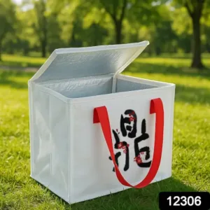 Premium insulated thermal lunch bag aluminium foil lined hot & cold carry tote with red - Durable Plastic, Compact Mini Size ( default, OS )