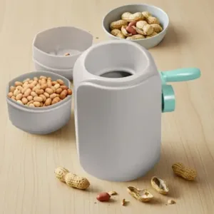 Manual hand-crank peanut sheller machine with built-in filter separator and storage portable household nut cracker - Durable Plastic ( default, OS )