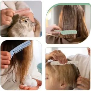 Premium dual-sided folding hair trimming and styling comb compact and portable hair grooming tool - Foldable Design, Durable Plastic ( default, OS )