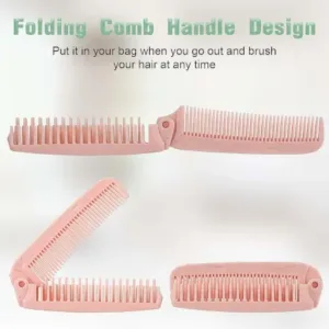 Premium dual-sided folding hair trimming and styling comb compact and portable hair grooming tool - Foldable Design, Durable Plastic ( default, OS )