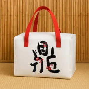 Premium insulated thermal lunch bag aluminium foil lined hot & cold carry tote with red - Durable Plastic, Compact Mini Size ( default, OS )