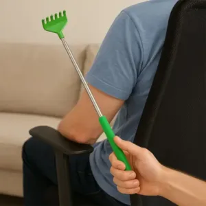 Khujli stick 57 cm long telescopic back scratcher - Stainless Steel, Non-Slip Base ( default, OS )
