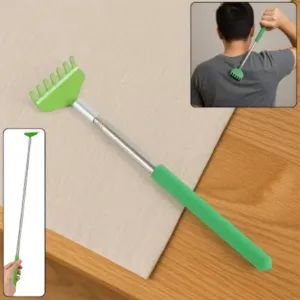 Khujli stick 57 cm long telescopic back scratcher - Stainless Steel, Non-Slip Base ( default, OS )