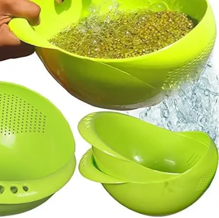 01UkXGWQByRCqeUn2nby8fyu67lHl77w0vQhNUjQ.webp Virgin Rice Bowl Durable Plastic Strainer, Water Strainer | Vegetable & Fruits Washing Bowl ( default, Standard ).