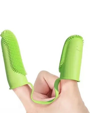 2BF1FUW4SGygzjMZiHlDo5C7EVXzJ4fkJBsoTDdq.webp Pet Finger Toothbrush Soft Bristle Dental Cleaning Brush for Dogs Cats and Small Pets ( default, Standard )