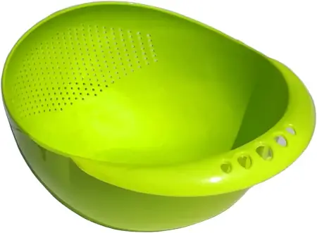 41D6XwSZzfD4Ztzc3fGWbs8uWtWcEsdBKU557s2t.webp Virgin Rice Bowl Durable Plastic Strainer, Water Strainer | Vegetable & Fruits Washing Bowl ( default, Standard ).