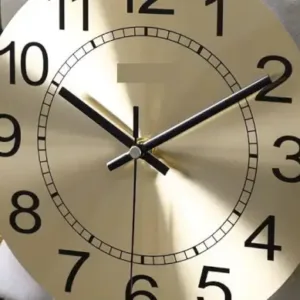 Decorative Round Iron Metal Wall Clock for Living Room, Bedroom, Office with Urdu Dail. ( blue, M )