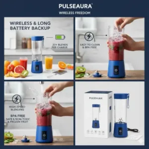 Portable Juicer Mixer Blender for Juices, Smoothies, Cold Coffee, Rechargeable 6 Blades Bottle Juicer Smoothie Maker ( default, 500ml )
