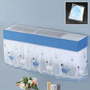 Designer AC Cover for Split Air Conditioners, Dustproof & Washable, Foldable Indoor Cover for 1 Ton AC, Premium Embroidery Work (Mix Design) ( default, Standard ).