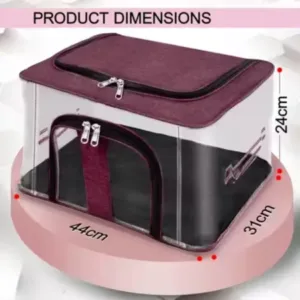 PVC Transparent Clothes Storage Boxes – 33L (Pack of 2) ( default, Standard )
