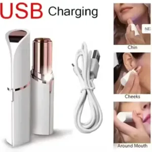 Facial Hair Removal for Women | Painless Waterproof Shaver with LED Light | Cordless USB Rechargeable ( default, Standard )