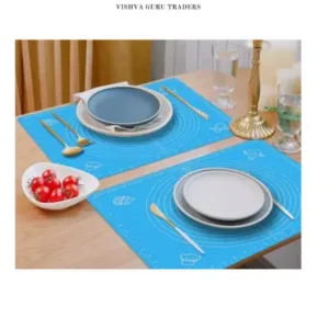 Premium Silicone Roti/Chapati Making Mat – 50×40 CM | Non-Stick, Food-Safe, Measured Pastry Mat ( blue, 50X40 CM )