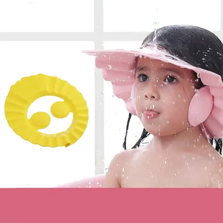 78VRiHTYmLTq2EKfgvwtYimAtJ76wXyvKo5UgilD.webp Adjustable Safe Soft Bathing Baby Shower Cap ( default, Standard ).