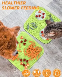 9fcP8LNnKgUoRvq8QWpnIeKYtppP78ePwNV8XUY7.webp Pet Lick Mat Slow Feeder for Dogs and Cats Peanut Butter Treat Pad Anxiety Relief Feeding Mat ( default, Standard )