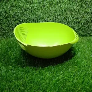 Virgin Rice Bowl Durable Plastic Strainer, Water Strainer | Vegetable & Fruits Washing Bowl ( default, Standard ).