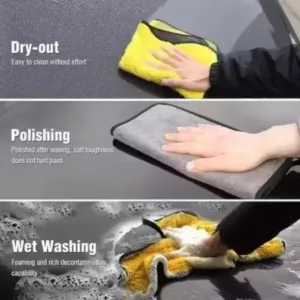 Microfiber Cloth for Car Cleaning, Polishing & Detailing, Scratchproof (Pack of 4) ( default, OS )