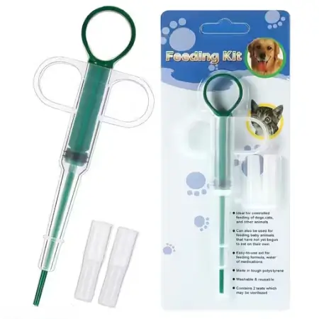 BYiSuk2XVENR7Ux2AEZd3ZMtlCpDnd1ICsBjgpTN.webp Pet Pill Dispenser Oral Medicine Feeder with Soft Silicone Tip for Dogs Cats and Small Pets ( default, Standard )
