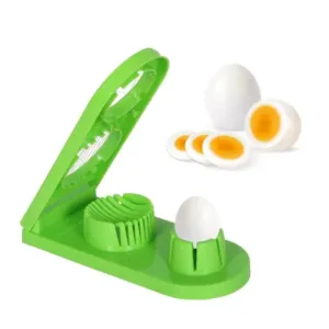 2 in 1 Double Cut Boiled Egg cutter with stainless steel wire for easy slicing of boiled eggs. ( default, Standard ).