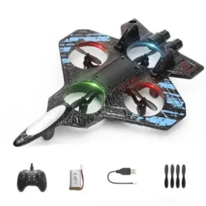 Airplane Fighter Jet with Remote Control , Remote control fighter drone Light Effects, 360° Flip Stunts, Kids Toy