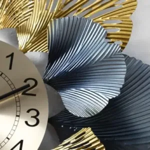 Decorative Round Iron Metal Wall Clock for Living Room, Bedroom, Office with Urdu Dail. ( blue, M )