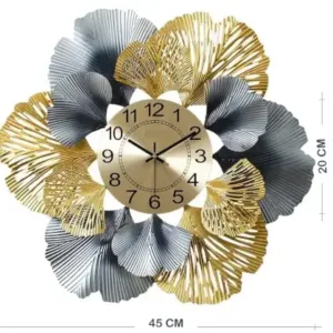 Decorative Round Iron Metal Wall Clock for Living Room, Bedroom, Office with Urdu Dail. ( blue, M )