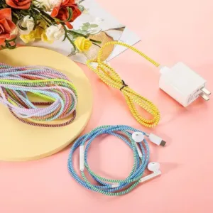 Flexible spiral cable protector sleeve durable charger cord guard - USB Powered, Cable Management Clips, Durable Plastic ( default, OS )