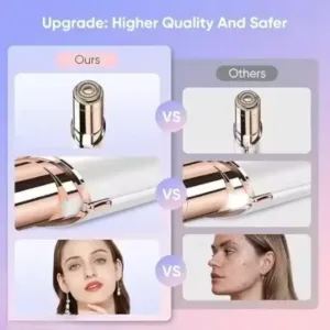 Facial Hair Removal for Women | Painless Waterproof Shaver with LED Light | Cordless USB Rechargeable ( default, Standard )