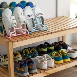 Multi-Function Shelf Drying Rack Shoe Rack Stand Hanger Shoes Hanging Storage Wardrobe Organizer Rack, Shoe Organizer Stand Closet Shoe Organizer Shoe Holder (2 Pc Set) ( default, Standard ).