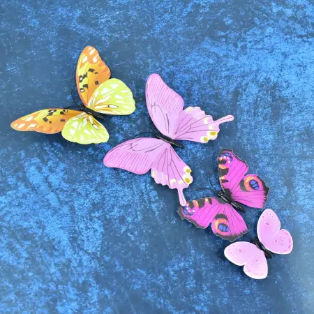 M9DNkO9xwisFbMzOpXGR9pfTGxSN4Pls1fqF2p4m.webp 12 Pcs 3D Colorful Butterfly Wall Stickers Set – Removable PVC Decorative Wall Decals for Home, Bedroom, Living Room, Office & Party Decoration ( default, Standard )