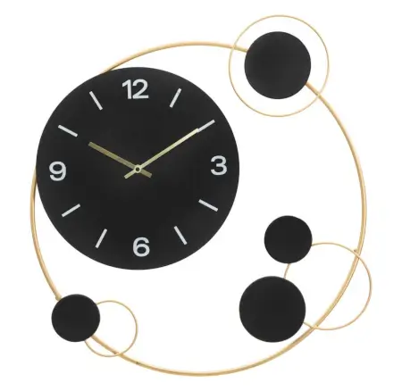 NUcJVUQyTfUgG63AiKY3uK5aHKQHyg48j2FQGaGa.webp Decorative Round Iron Metal Wall Clock for Living Room, Bedroom, Office ( default, M )