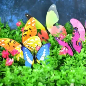 12 Pcs 3D Colorful Butterfly Wall Stickers Set – Removable PVC Decorative Wall Decals for Home, Bedroom, Living Room, Office & Party Decoration ( default, Standard )