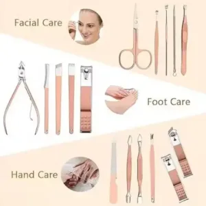 16-in-1 Manicure Kit – Stainless Steel Grooming Set ( default, Standard )