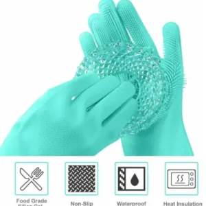 Silicone Pet Grooming Bath Glove for Dogs and Cats Hair Removal Scrubber ( default, Standard )