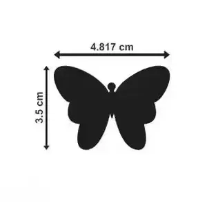 Plouf 35 Butterfly Silver Acrylic Mirror Wall Sticker ( default, OS )