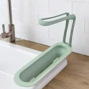 Plastic Telescopic Sink Storage Rack – Adjustable Kitchen Organizer ( default, Standard )