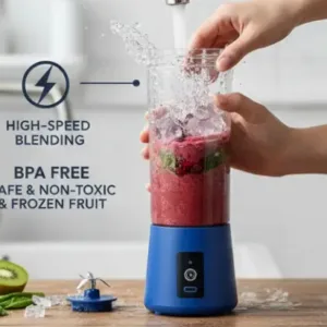 Portable Juicer Mixer Blender for Juices, Smoothies, Cold Coffee, Rechargeable 6 Blades Bottle Juicer Smoothie Maker ( default, 500ml )