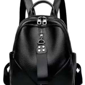 Leather Camera Backpack – Dual Compartment Solid Pattern ( default, Standard )