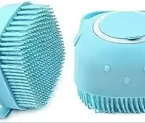 Silicone Pet Bath Brush with Shampoo Dispenser for Dogs and Cats ( default, Standard )