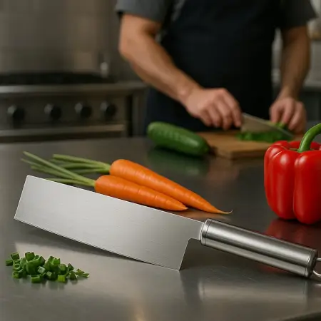 TXp4uYb5vxnXeaqvISPLrrnPI7pCVtDKsrySqBt6.webp Professional-Grade Stainless Steel Vegetable Cleaver Knife – Ultra-Sharp Multipurpose Chopper for Precision Cutting, Slicing & Dicing with Ergonomic Handle (1 Pc) ( default, Free Size )
