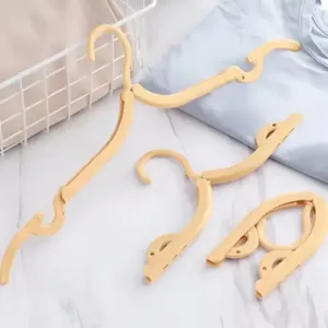 Multipurpose Foldable Cloth Hanger with Dual Clips | Space-Saving Travel & Laundry Drying Hanger ( default, OS )