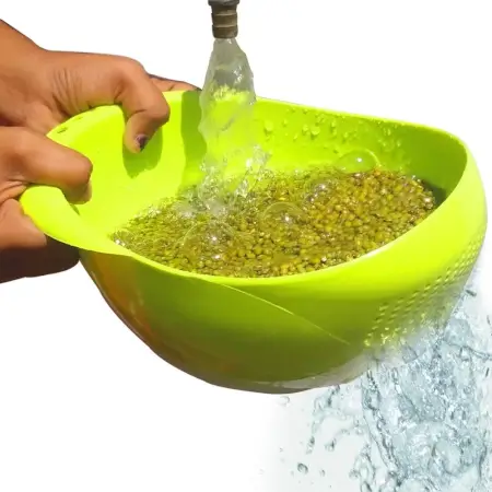 UrRWWKuqrUVxb02EpommLQjD89X1fuZqpVc1YF5o.webp Virgin Rice Bowl Durable Plastic Strainer, Water Strainer | Vegetable & Fruits Washing Bowl ( default, Standard ).
