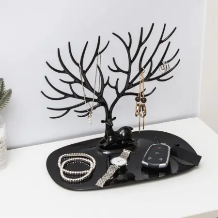 Vm7mwQncQVMGt4Ku1NOqbPbXsWVMKXnTeOECTlLW.webp Deer Antlers Jewelry Holder - Elegant Tree Design Jewelry Organizer for Necklaces, Bracelets, and Rings ( default, Standard ).