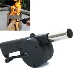 Portable Hand Crank BBQ Fan Air Blower for Charcoal Grill Outdoor Barbecue Cooking Tool ( default, Standard )