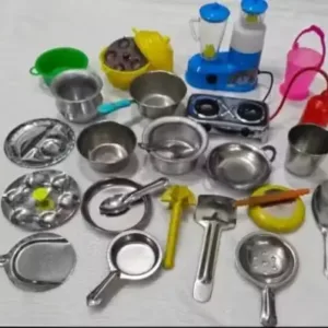 Miniature Steel Kitchen Toy Set for Kids (3-4 years) ( default, OS )